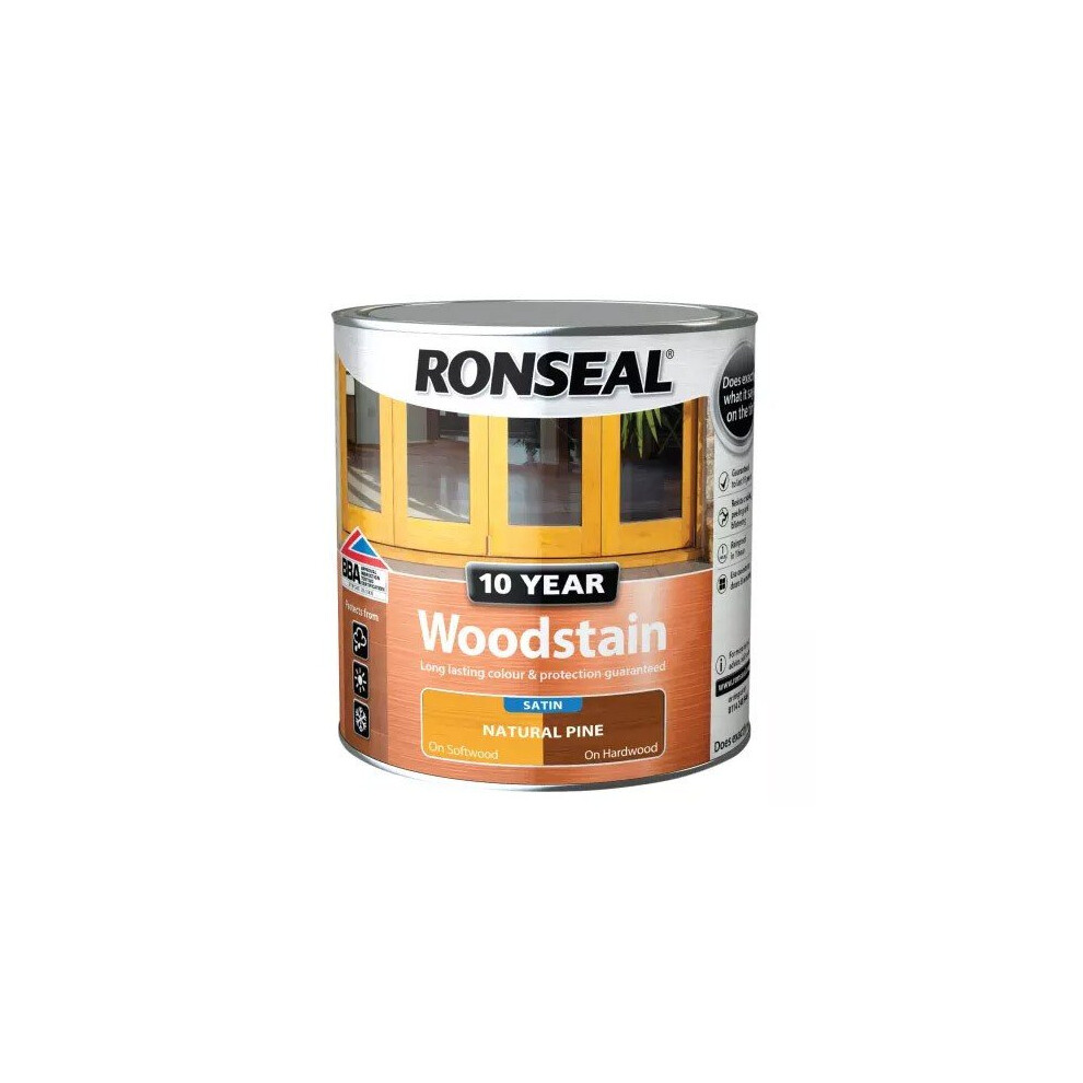 Ronseal 38677 10 Year Woodstain Natural Pine 750ml