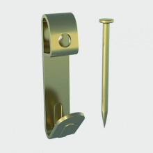 TIMco 2PHSP Picture Hook and Nails Electro Brass No.2 Single Bag of 12
