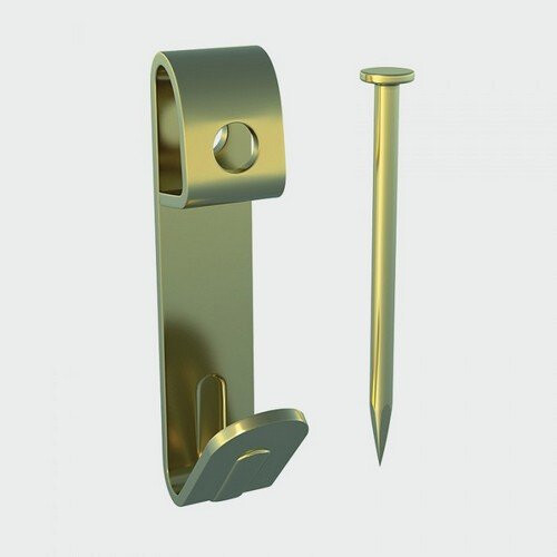 TIMco TIMco 2PHSP Άγκιστρο και καρφιά εικόνας Electro Brass No.2 Μονή σακούλα των 12