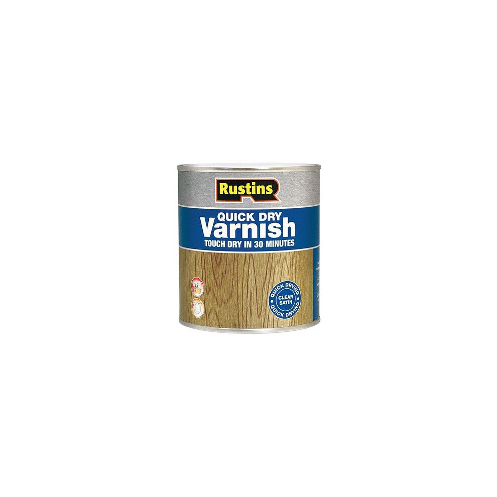 Rustins VSTE250 Quick Dry Varnish Satin Teak 250ml