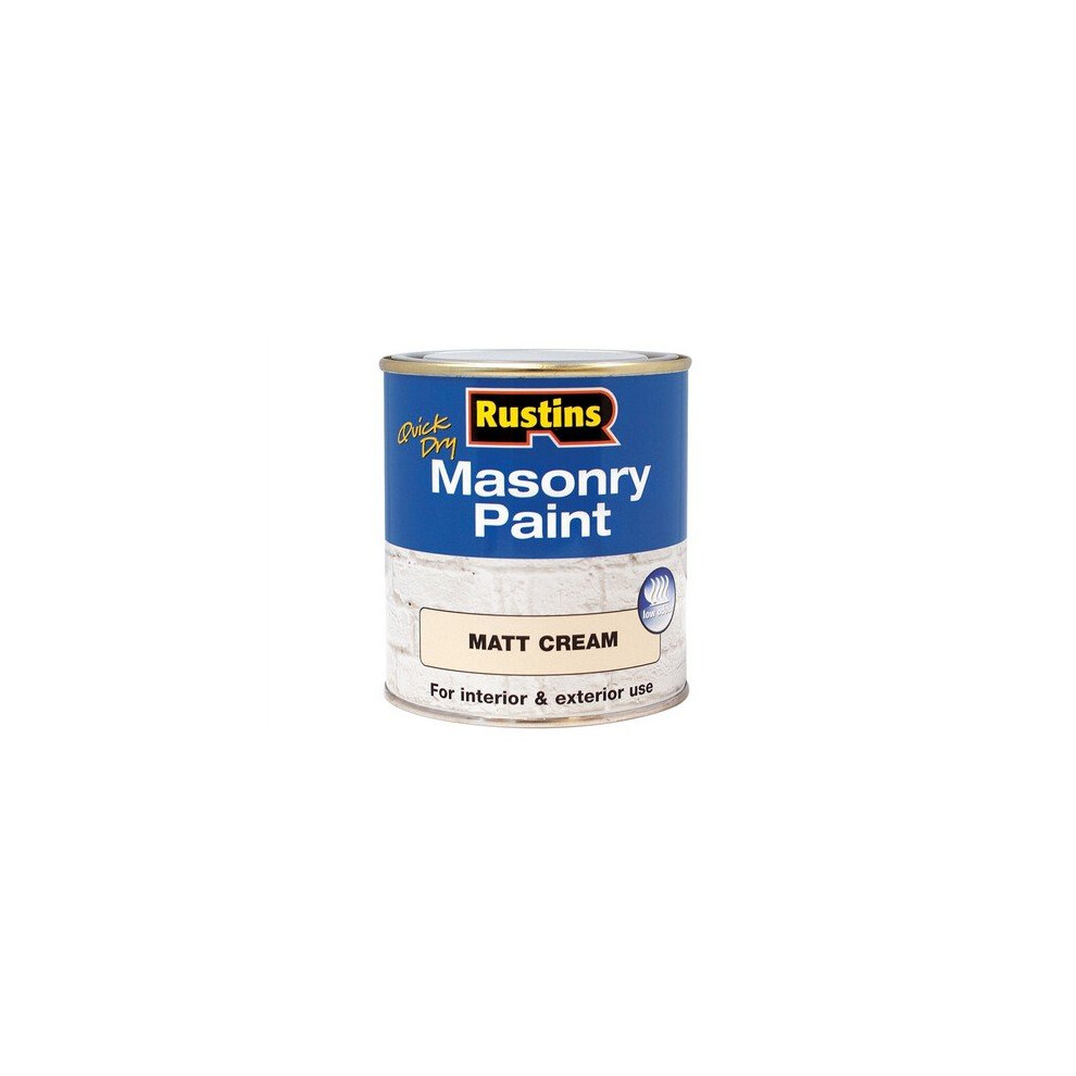 Rustins MASPC500 Quick Dry Masonry Paint Cream 500ml