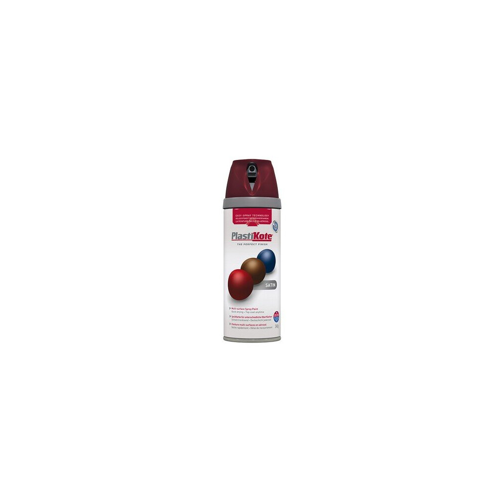 Plasti-Kote PKT22105 Twist & Spray Satin Wine Red 400ml