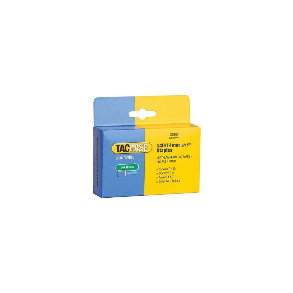 Tacwise 349 140 Heavy-Duty Staples 14mm (Type T50 G) Pack 2000