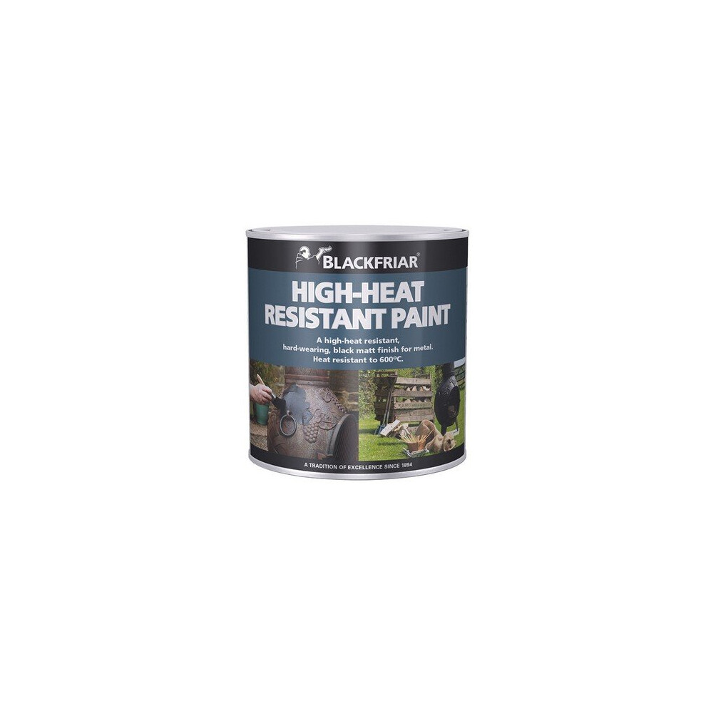 Blackfriar BF0520004E1 Heat Resistant Paint Black 500ml