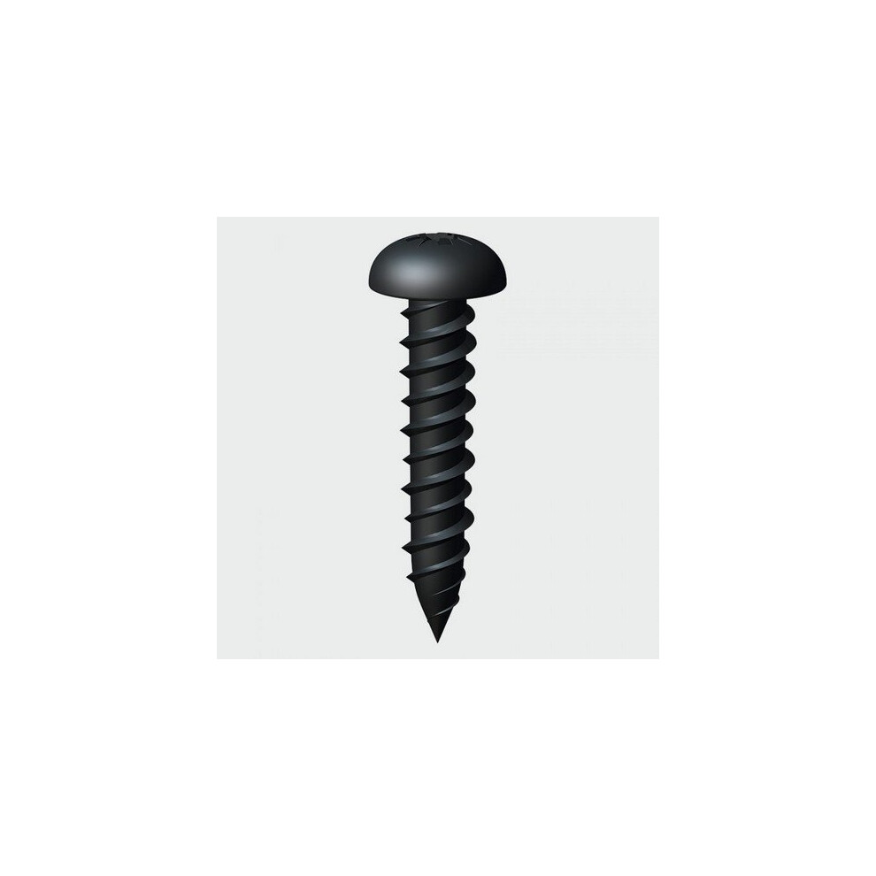 TIMco 00061BJCP Blackjax Screw PZ2 Round Head 6 x 1" Bag of 20