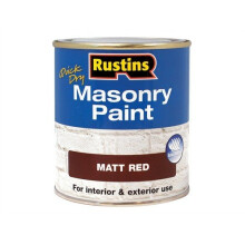 Rustins MASPR250 Quick Dry Masonry Paint Red 250ml
