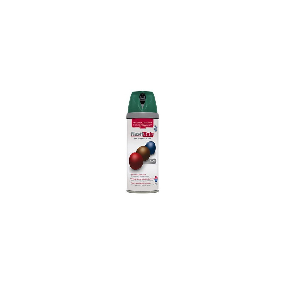 Plasti-Kote PKT22112 Twist & Spray Satin Hunt Green 400ml