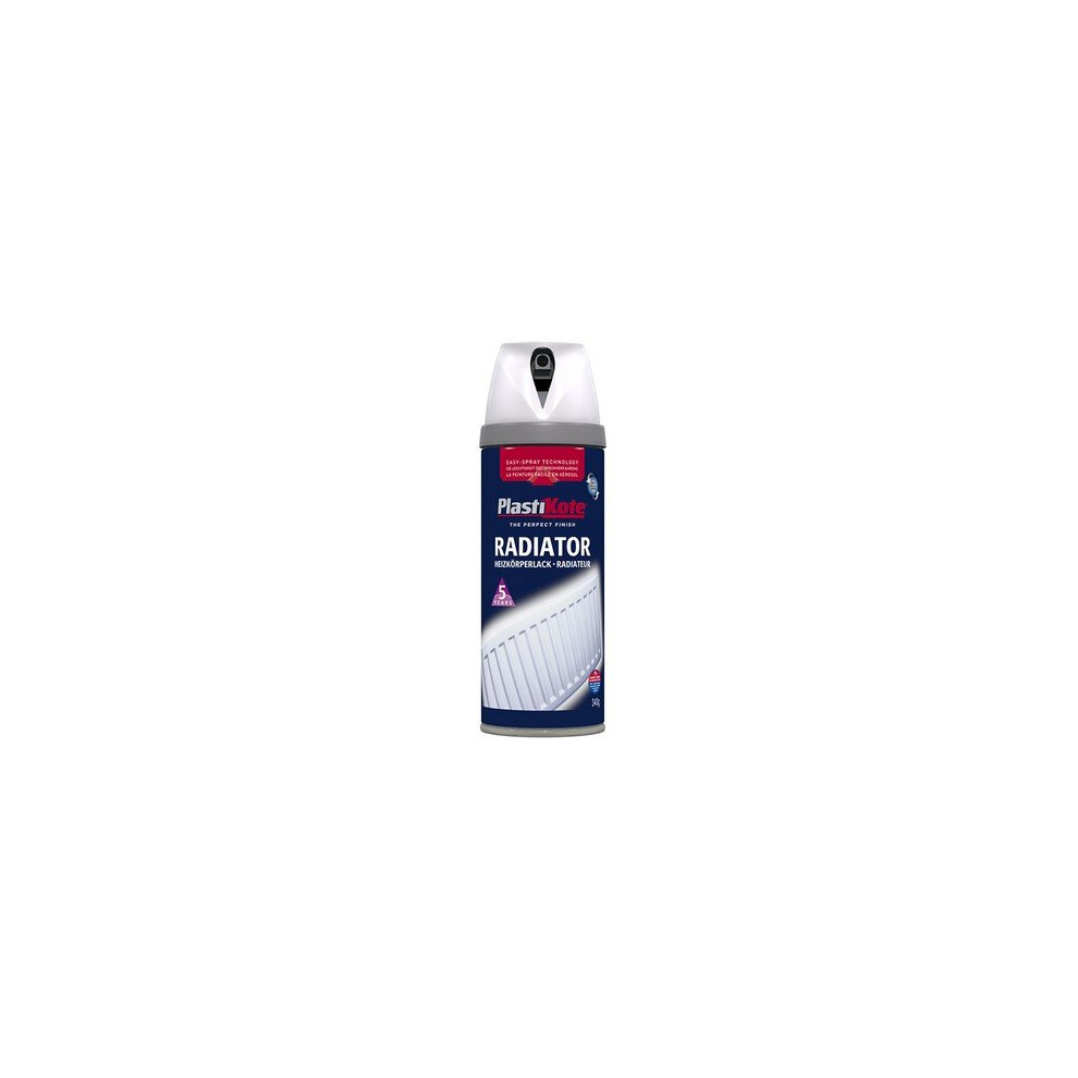 Plasti-Kote PKT26102 Radiator Twist & Spray Satin White 400ml