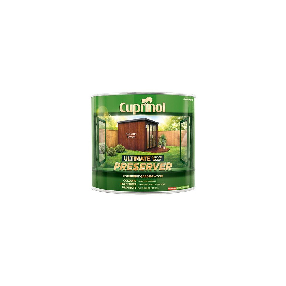 Cuprinol 5206051 Ultimate Garden Wood Preserver Autumn Brown 1 Litre