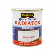 Rustins RADS500 Hurtigtørrende Radiatoremalje Satin Hvid 500 ml