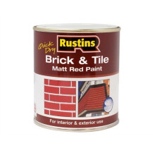 Rustins BRITW250 sneldrogende baksteen- en tegelverf mat rood 250ml