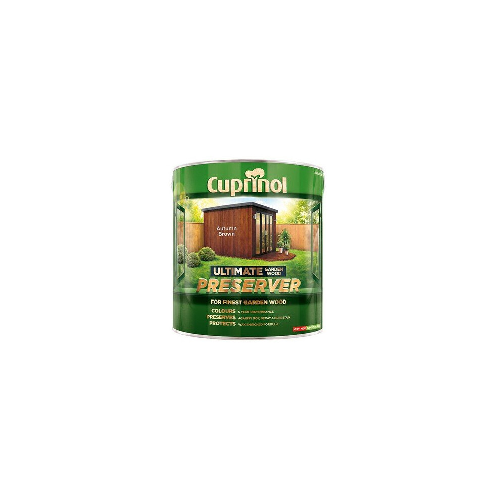 Cuprinol 5206083 Ultimate Garden Wood Preserver Autumn Brown 4 Litre