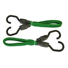 Faithfull FAITDBUNG24 Flat Bungee Cord 61cm (24in) Green 2 Piece