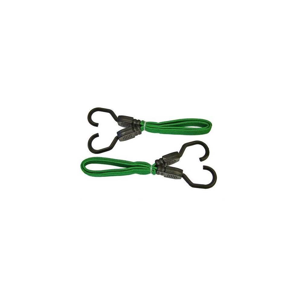 Faithfull FAITDBUNG24 Flat Bungee Cord 61cm (24in) Green 2 Piece