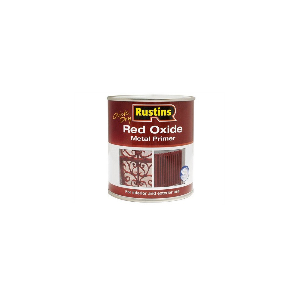 Rustins REDOW1000 Quick Dry Red Oxide Metal Primer 1 Litre