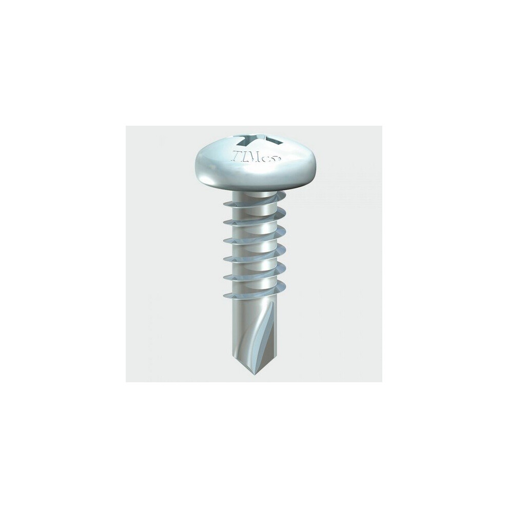 TIMco 00081PPSD Pan Head Self Drill Screw BZP 8 x 1" Box of 1,000