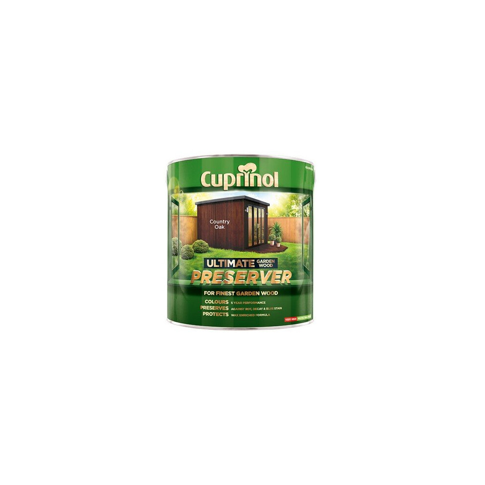 Cuprinol 5206086 Ultimate Garden Wood Preserver Country Oak 4 Litre