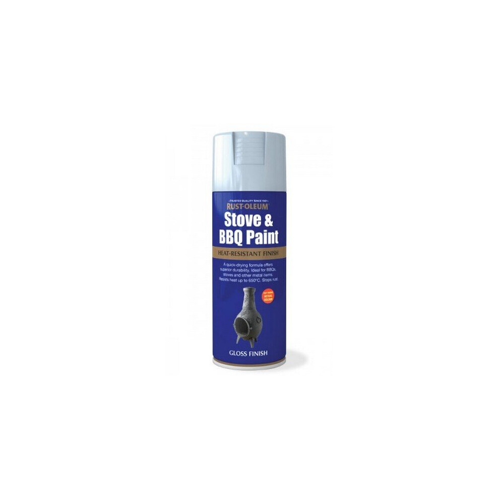 Rust-Oleum AE0020002E8 Stove and BBQ Silver Matt Heat Resistant Spray Paint 400ml