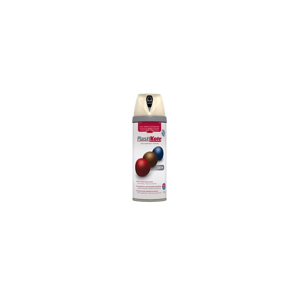 Plasti-Kote PKT22114 Twist & Spray Satin Grey Beige 400ml