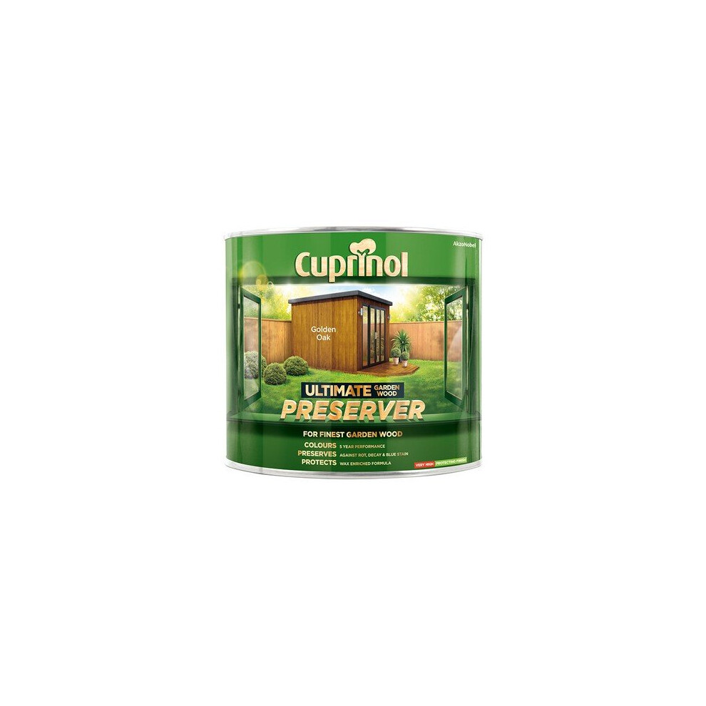 Cuprinol 5206080 Ultimate Garden Wood Preserver Golden Oak 1 Litre