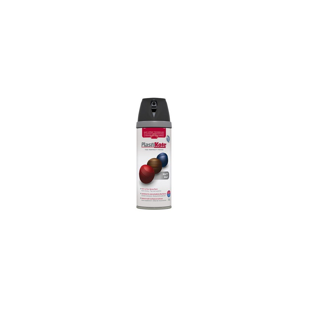 Plasti-Kote PKT23101 Twist & Spray Matt Black 400ml