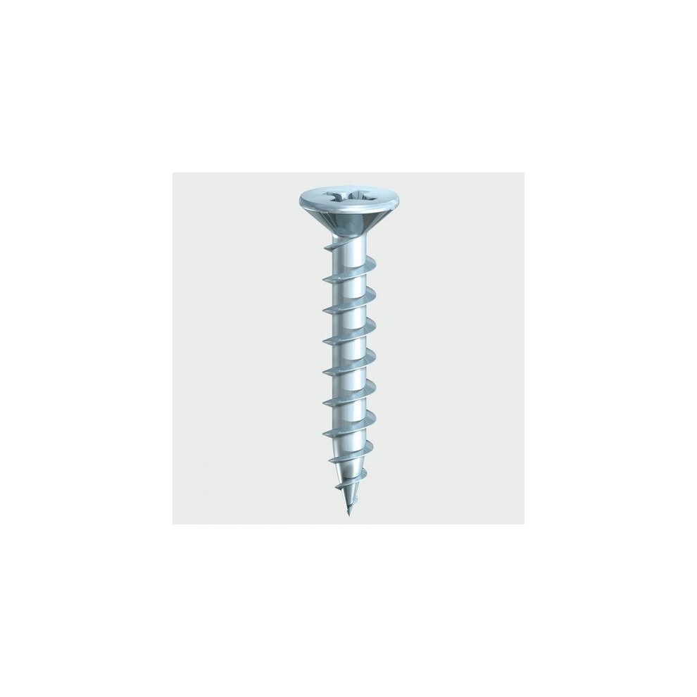 TIMco 206Z PVC Window Screw Ribbed Gimlet Point CSK BZP 4.3 x 40mm Box of 1,000