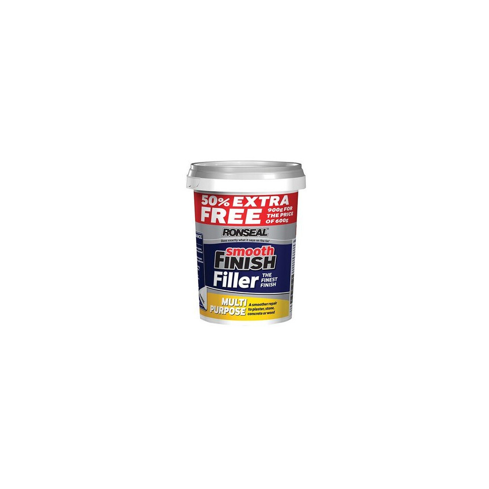 Ronseal 36545 Smooth Multi Purpose Interior Wall Filler Ready Mixed 600g +50%