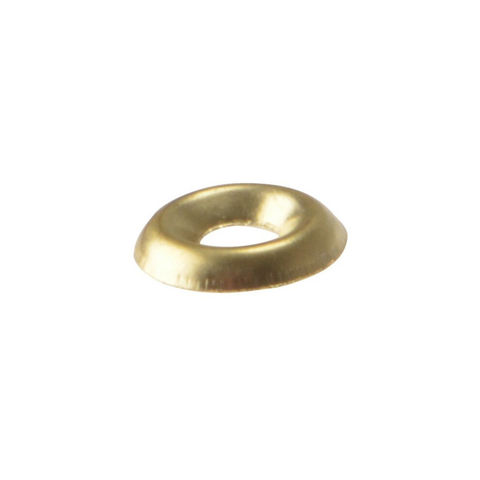 Forge 200SCW10B Screw Cup Washers Solid Brass Polished No.10 Bag of 200