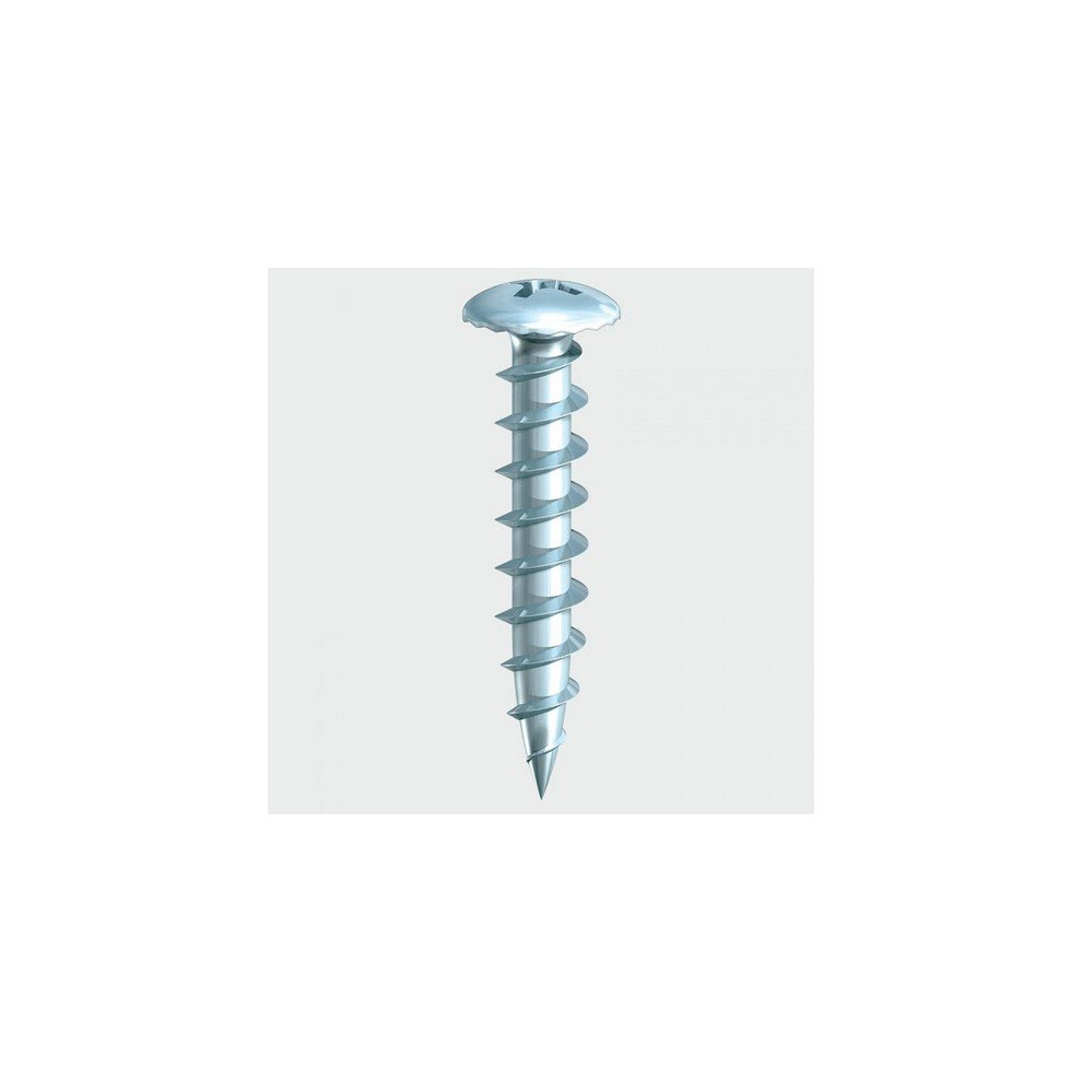 TIMco 216Z PVC Window Screw Shallow Pan BZP 4.8 x 20mm Box of 1,000