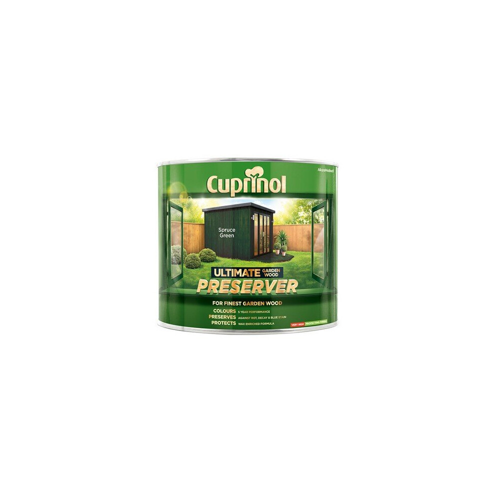 Cuprinol 5206082 Ultimate Garden Wood Preserver Spruce Green 1 Litre