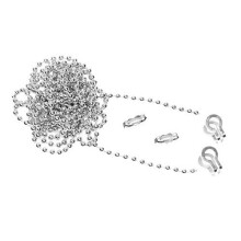 Faithfull FAICHBALLNP1 Brass Ball Chain Kit 1m Nickel Plated