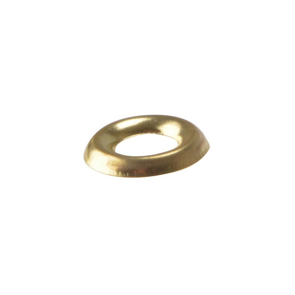 Forge 200SCW8B Screw Cup Washers Solid Brass Polished No.8 Bag of 200