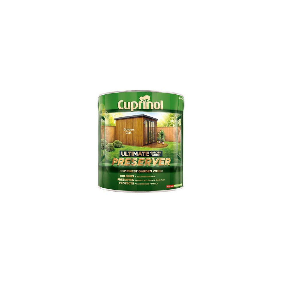 Cuprinol 5206089 Ultimate Garden Wood Preserver Golden Oak 4 Litre