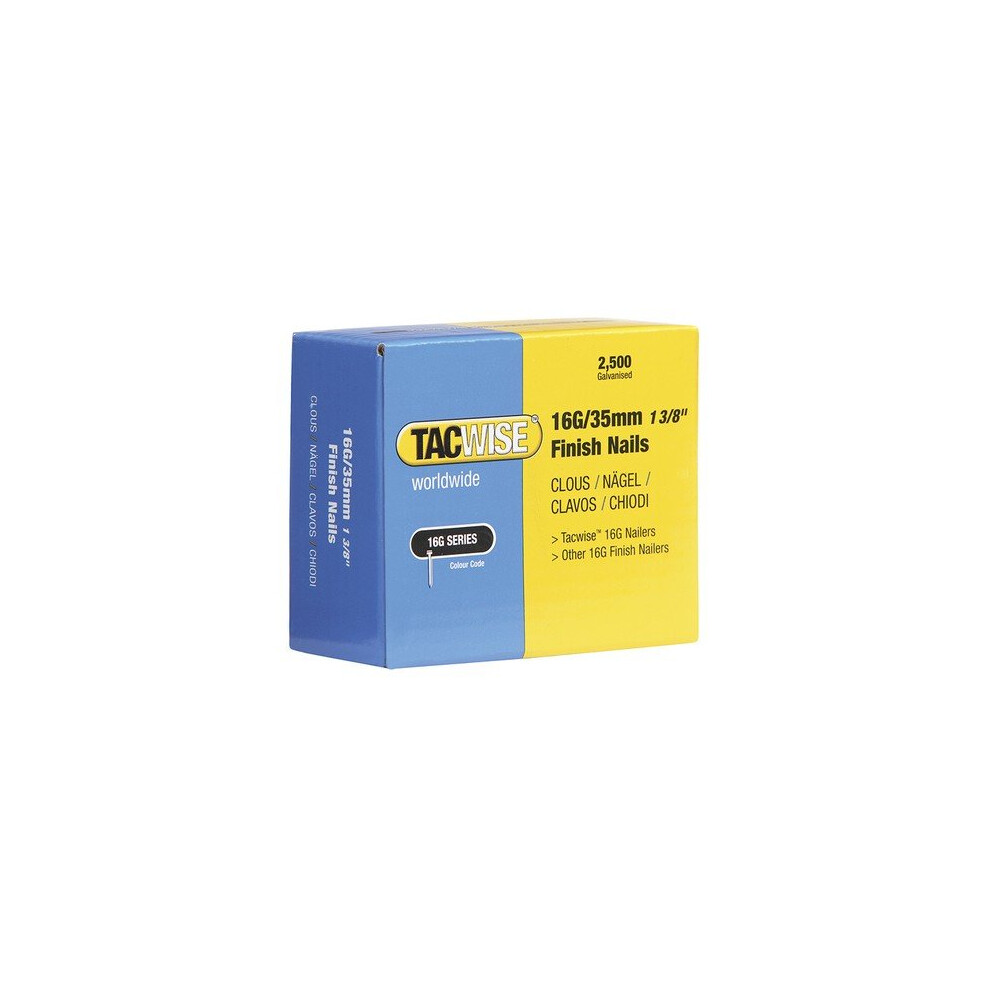 Tacwise 666 16 Gauge Straight Finish Nails 25mm Pack 2500