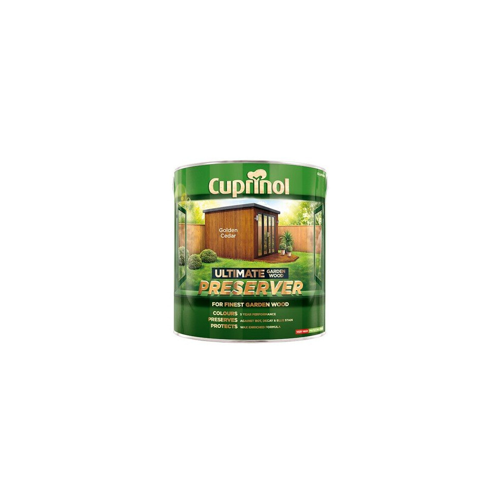 Cuprinol 5206088 Ultimate Garden Wood Preserver Golden Cedar 4 Litre