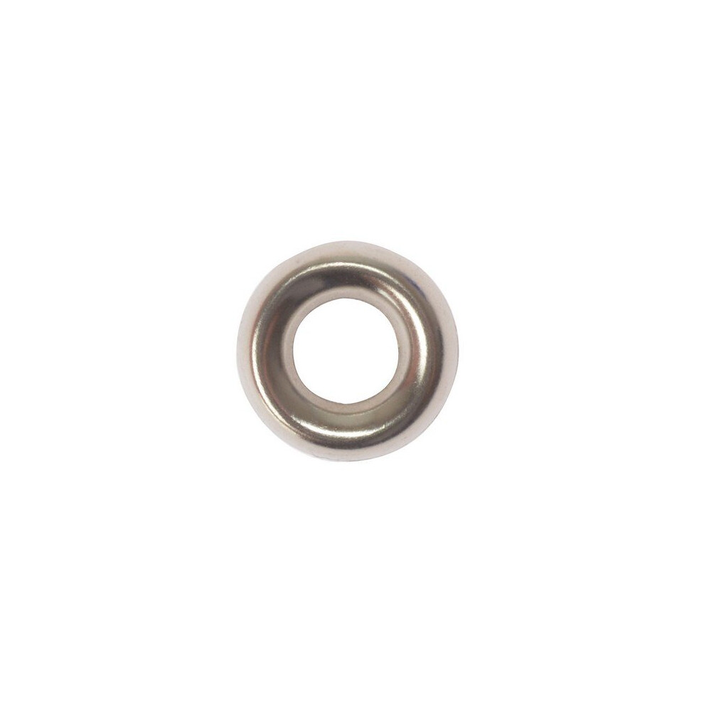 Forge 200SCW8N Screw Cup Washers Solid Brass Nickel Plated No.8 Bag Of 200