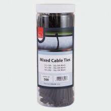 TIMco CTMIX500 Cable Ties Black Mixed Tube of 500