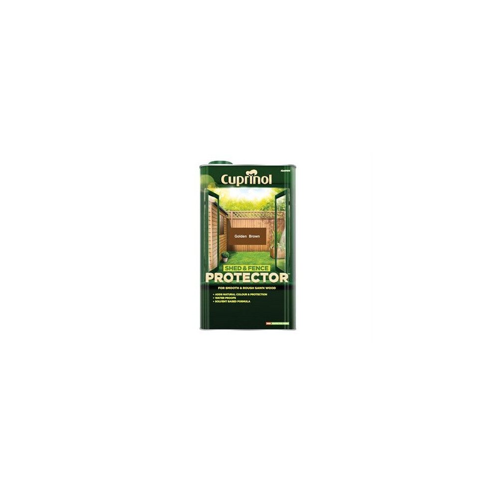 Cuprinol 5095347 Shed & Fence Protector Gold Brown 5 Litre