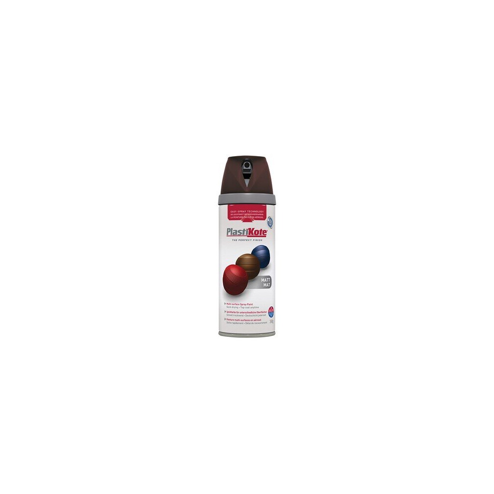Plasti-Kote PKT23106 Twist & Spray Matt Chocolate 400ml