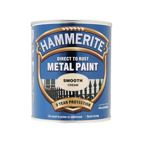 Hammerite SFCR750 Direct to Rust Smooth Finish Metal Paint Cream 750ml