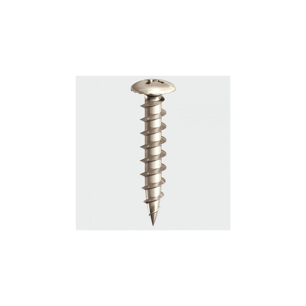 TIMco 217SS PVC Window Screw Shallow Pan S/S 4.8 x 25mm Box of 1,000