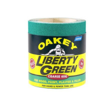 Oakey 66261116692 Liberty Green Sanding Roll 115mm x 5m Medium 60g