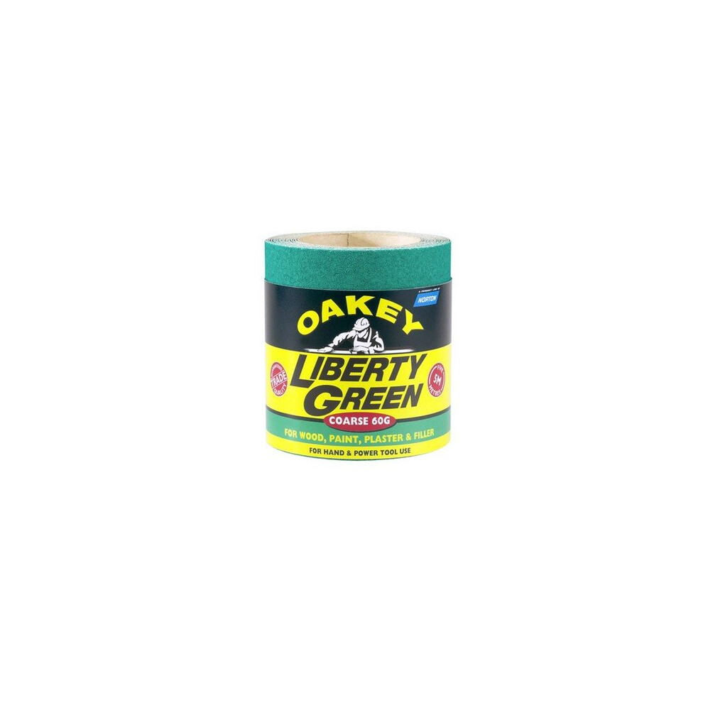 Oakey 66261116692 Liberty Green Sanding Roll 115Mm X 5M Medium 60G 3157629664988