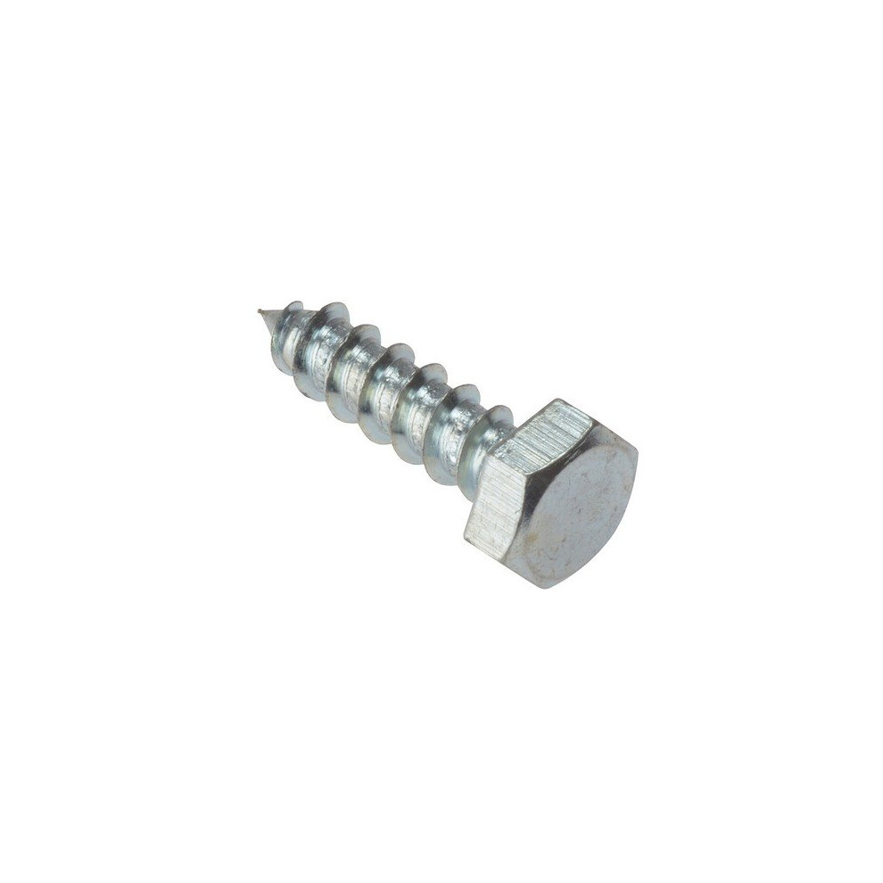 Forge 10CS660 Coach Screw Hexagon Head Single Thread ZP M6 x 60mm Bag of 10