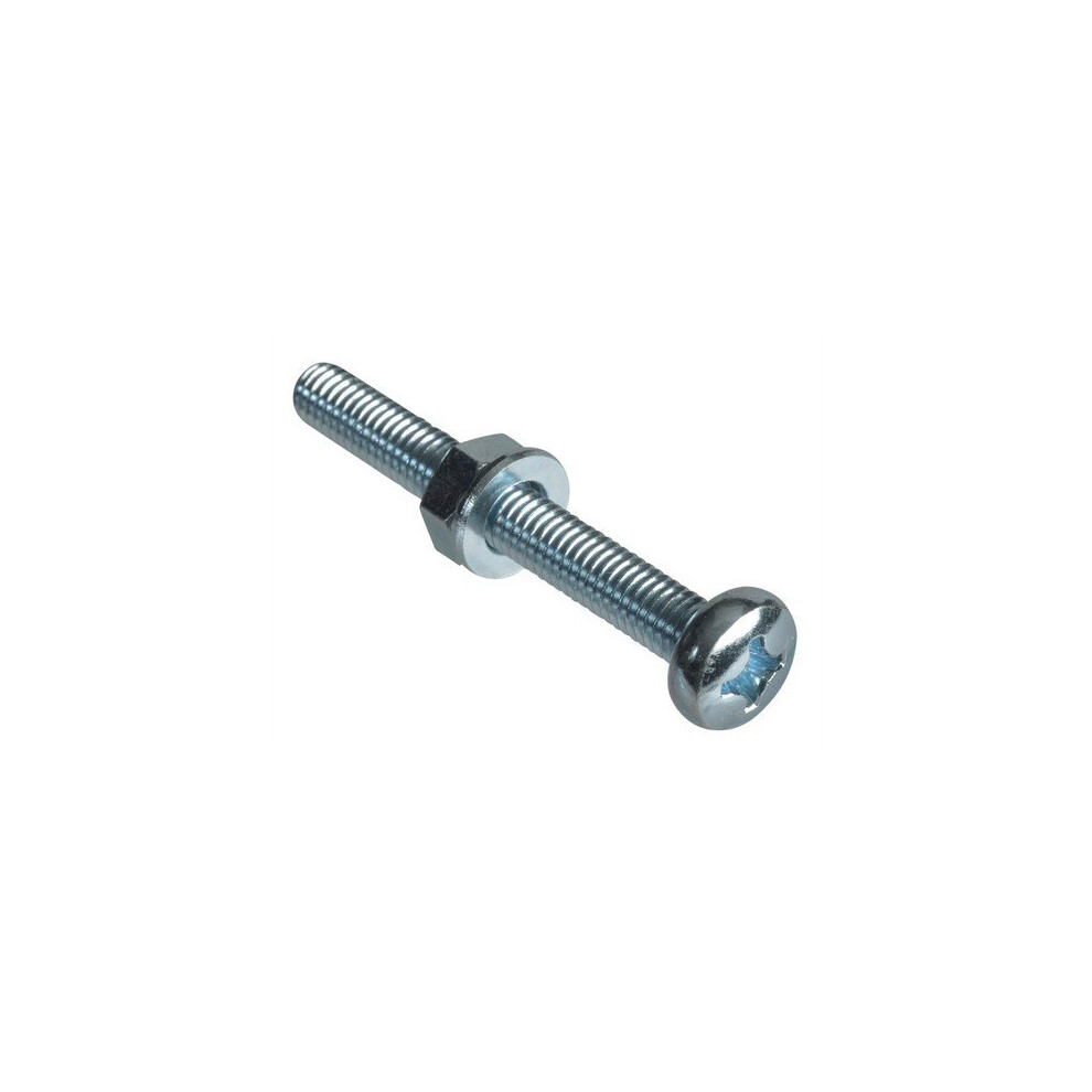Forge FPMSPH650 Machine Screw Pozi Pan Head ZP M6 x 50mm Forge Pack of 4