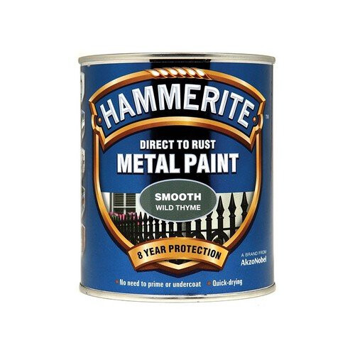 Hammerite SFWT750 Direct to Rust Smooth Finish Metal Paint Wild Thyme 750ml