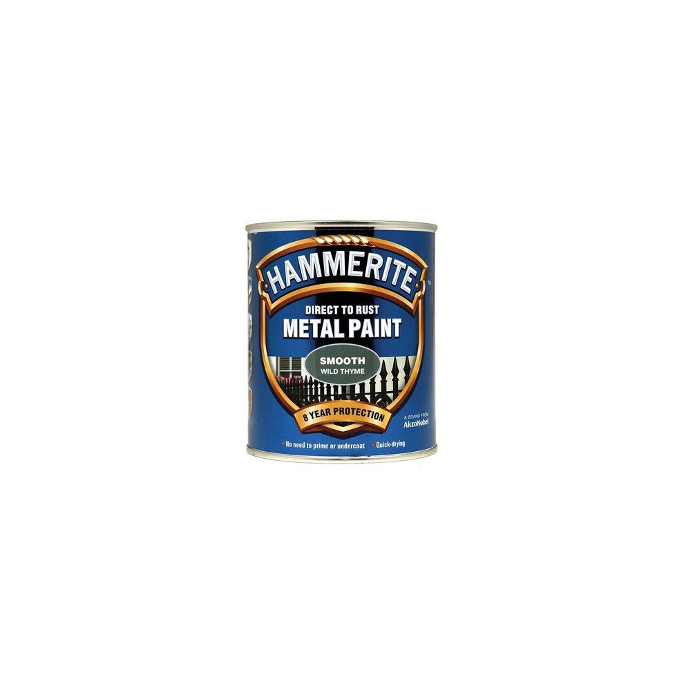 Hammerite SFWT750 Direct to Rust Smooth Finish Metal Paint Wild Thyme 750ml