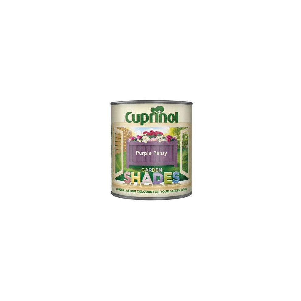 Cuprinol Garden Shades Purple Pansy 1 Litre - Water-Based, Weatherproof Finish for Fences, Sheds & Furniture (CUPGSPP1L)