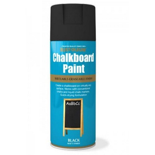 Rust-Oleum Rust-Oleum AE0100001E8 Chalkboard Black Matt Spray Paint 400ml