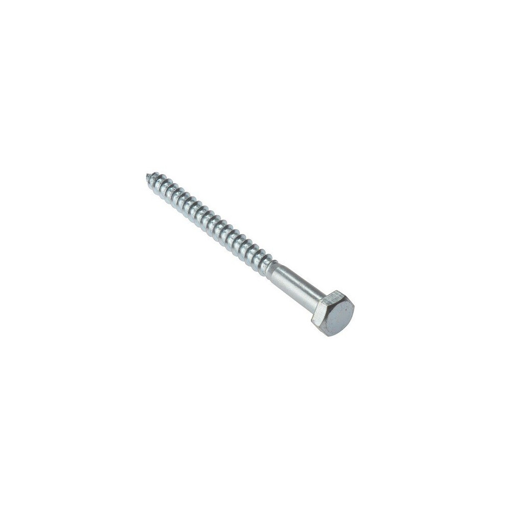 Forge 10CS850 Coach Screw Hexagon Head Single Thread ZP M8 x 50mm Bag of 10